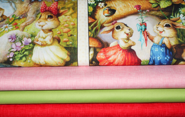 Designerbaumwollstoff Rapport I Love You